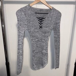 Charlotte Russe Lace-Up Top